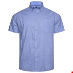 KAM Geo Print SS Shirt - sky blue